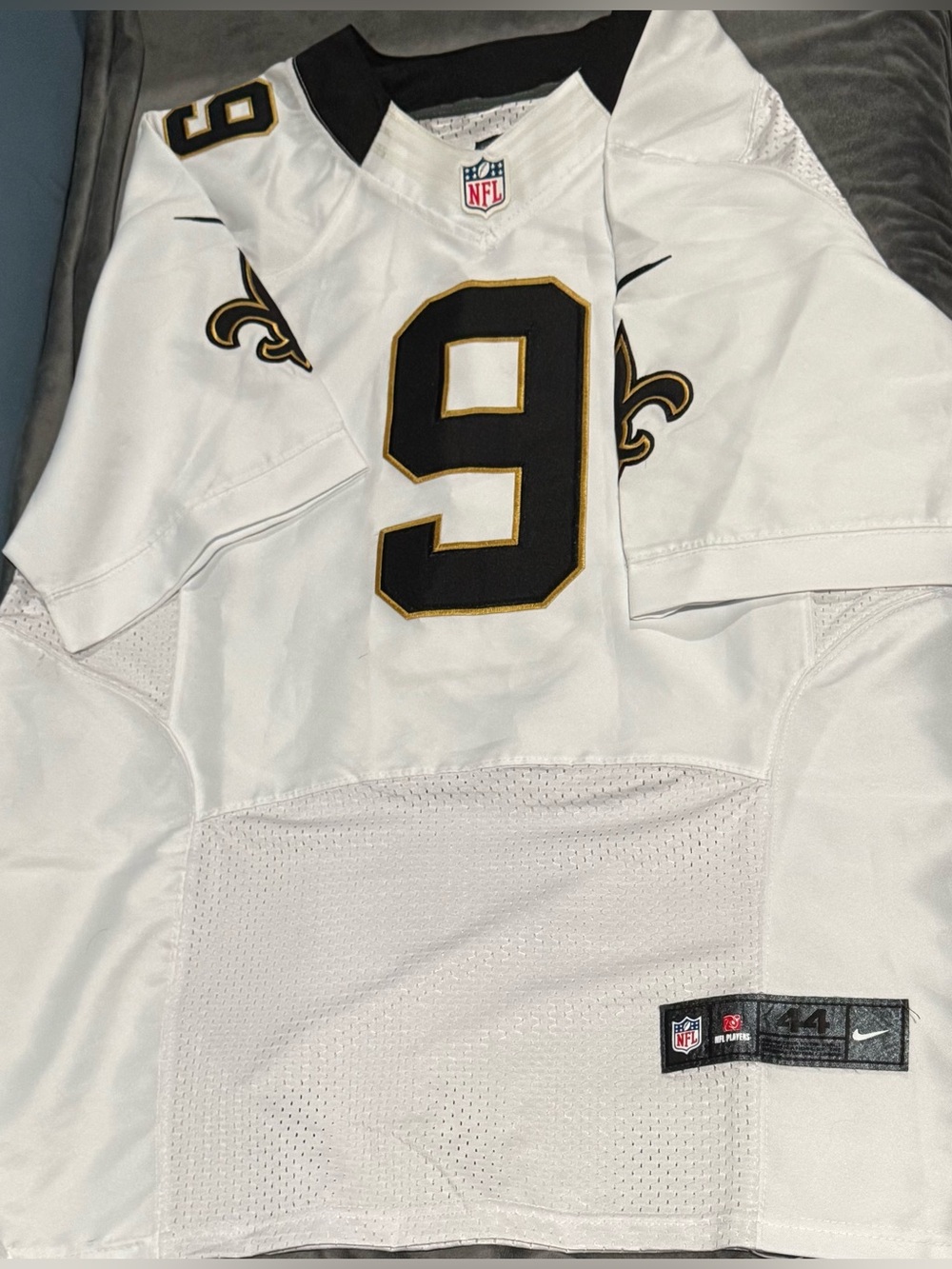 Nike NFL Elite New Orleans Saints Drew Brees Jersey Size 44 White NWOT
